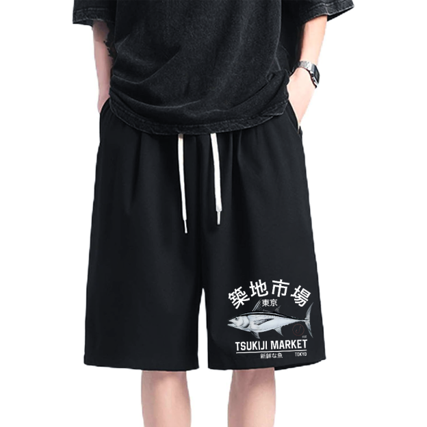 Tsukiji Market Cotton Casual Shorts