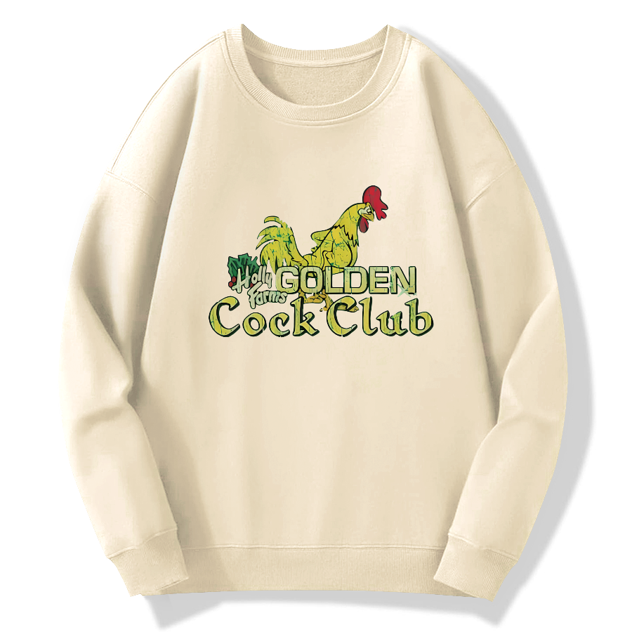 Holly Farms Golden Cock Club Cotton Pullover Sweatshirt