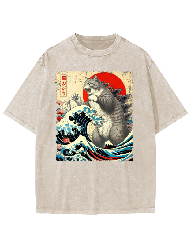 Catzilla Vintage Washed T-shirt