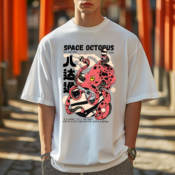 Space Octopus Japanese Style Classic Tee