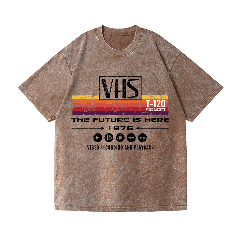 VHS Vintage Wash Japanese Design T-Shirt