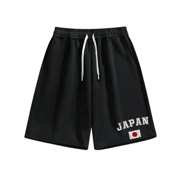 Japan Flag Cotton Casual Shorts