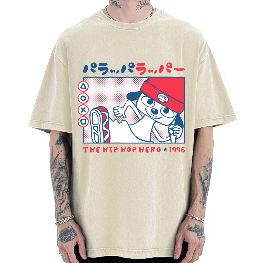 PaRappa the Rapper 1996 Vintage Washed T-shirt