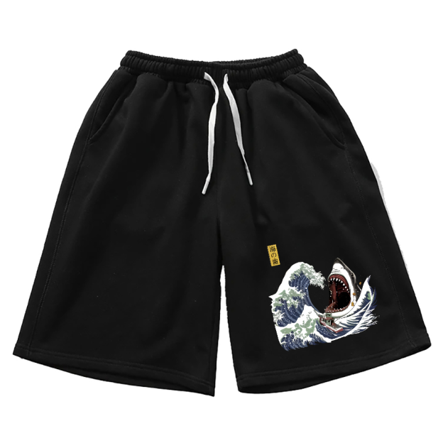 Japanese Great White Shark Cotton Casual Shorts