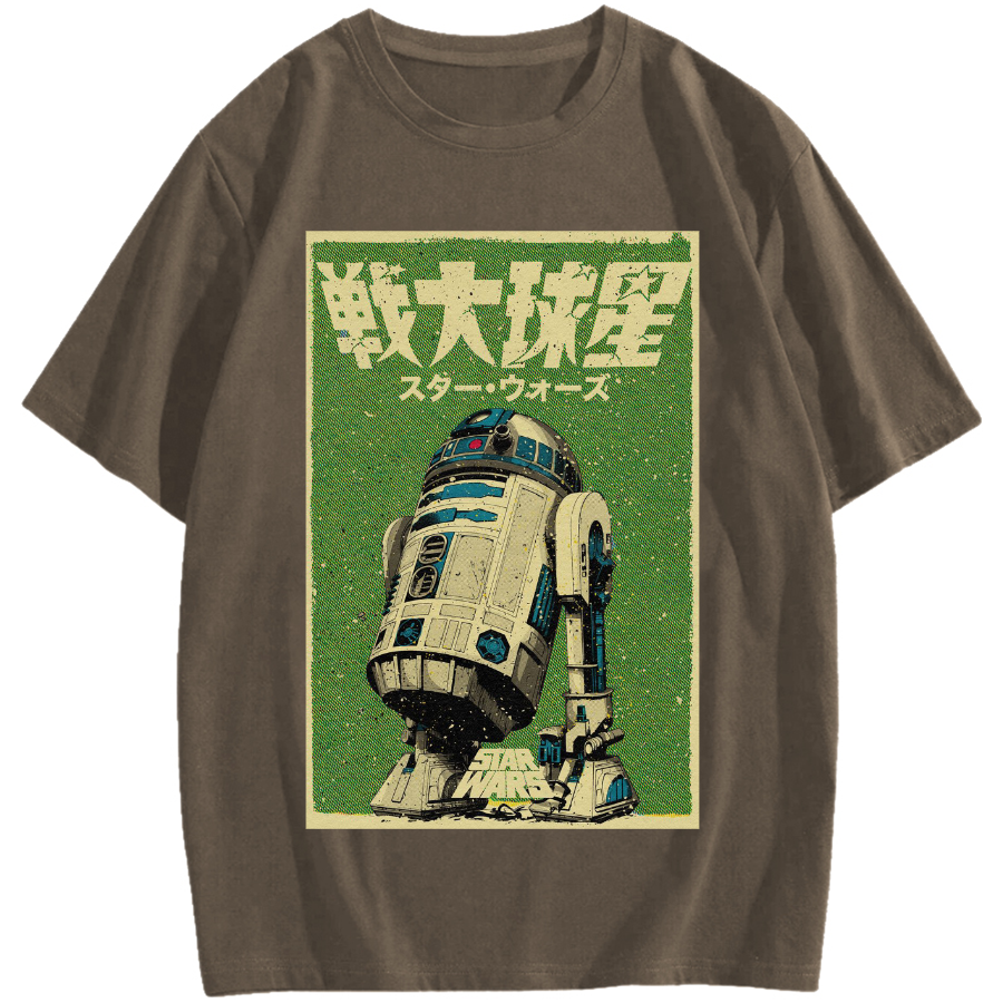 R2D2 Japanese Cotton casual T-shirt
