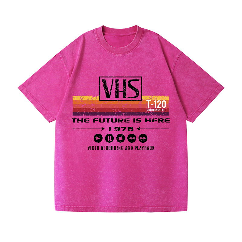 VHS Vintage Wash Japanese Design T-Shirt
