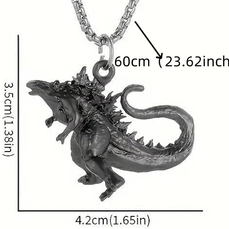 Retro Godzilla Necklace Pendant