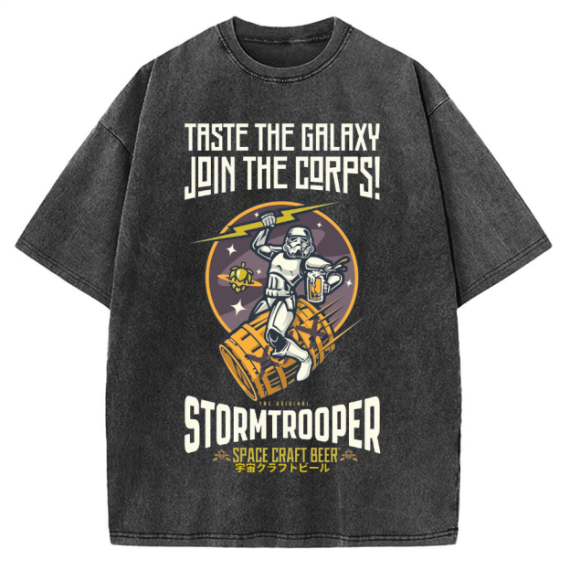 Space Craft Beer REBELLIONS ARE BUILT ON HOPS Vintage Washed T-shirt