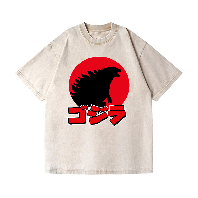 Godzilla Vintage Wash Japanese Design T-Shirt