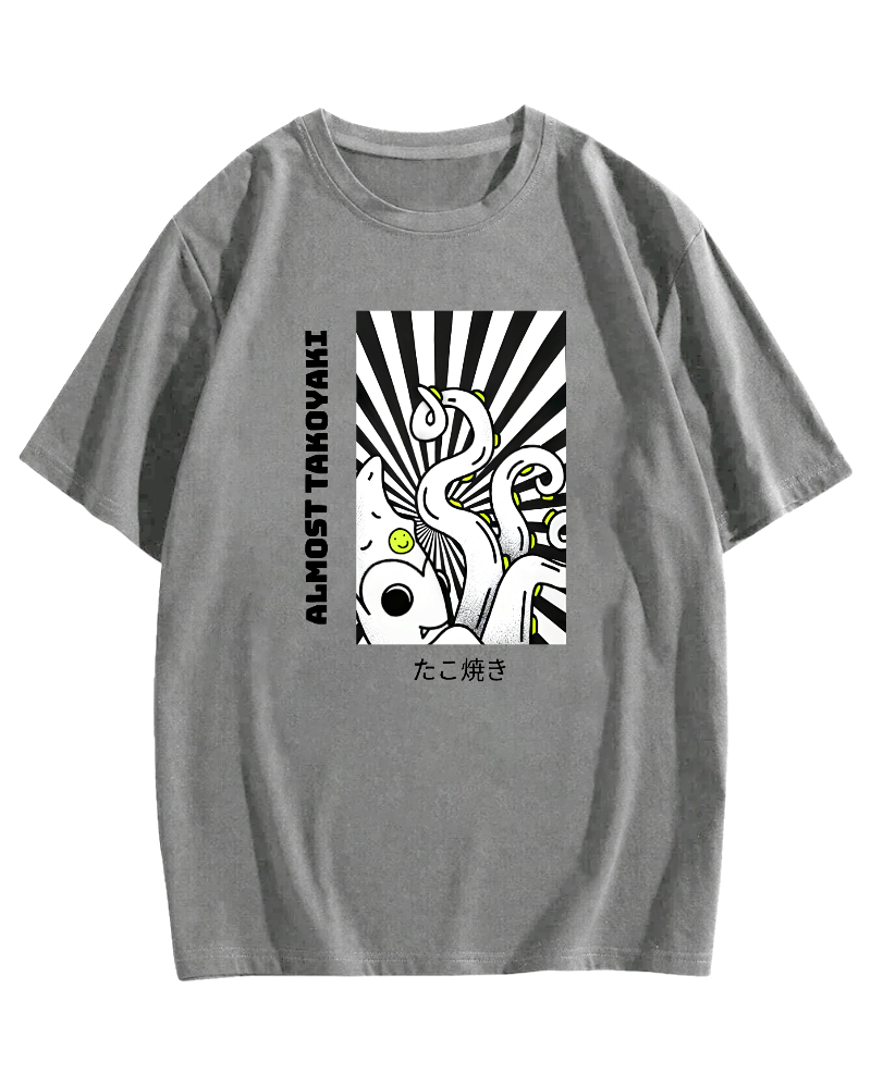 Fun Japanese Octopus Cotton casual T-shirt