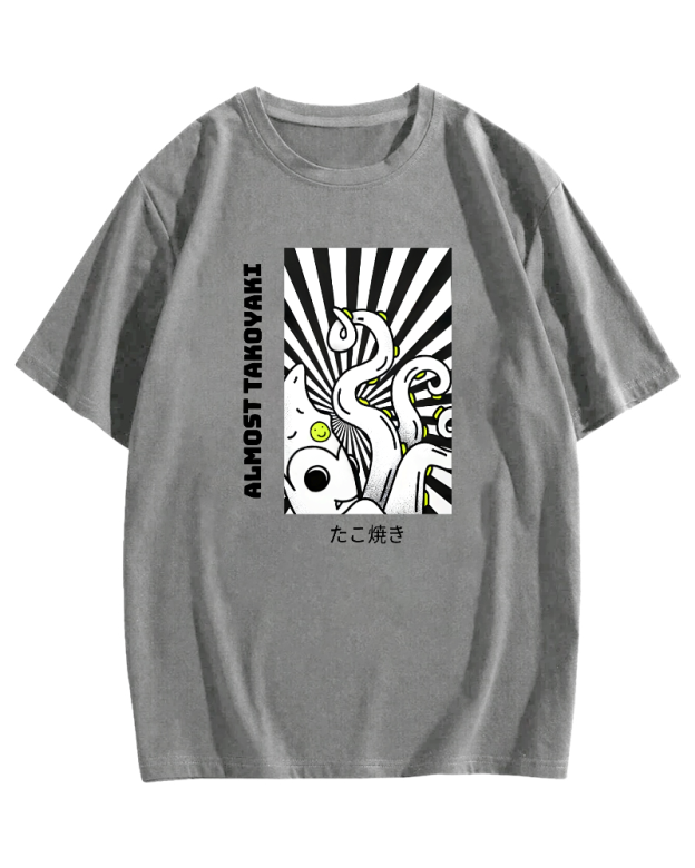 Fun Japanese Octopus Cotton casual T-shirt