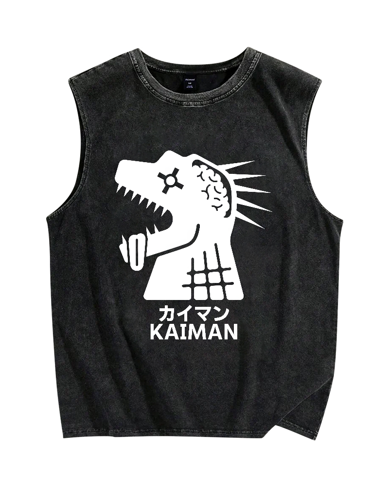 Dorohedoro Kaiman Vintage Distressed Washed Tank Top
