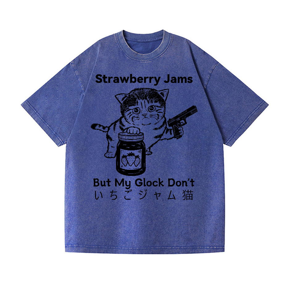 Strawberry Jams Vintage Wash Japanese Design T-Shirt