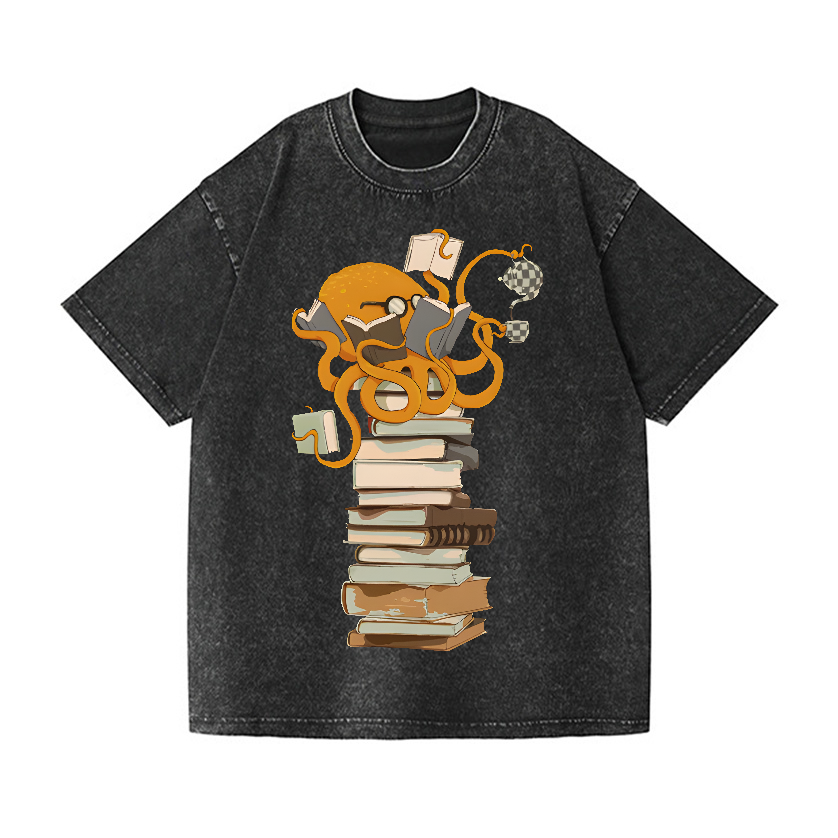 Octopus Vintage Wash Japanese Design T-Shirt