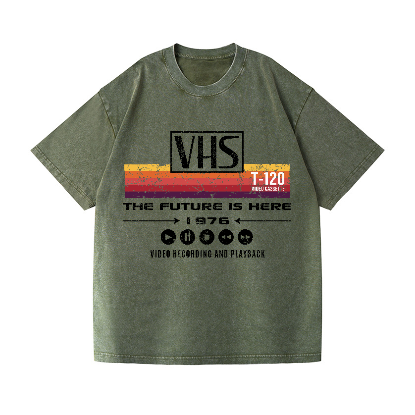 VHS Vintage Wash Japanese Design T-Shirt