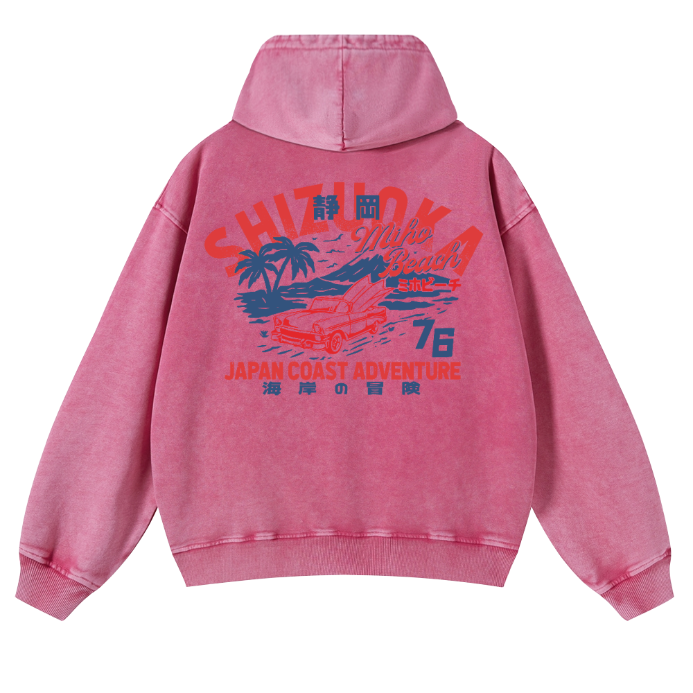 Shizuoka Vintage Washed Cotton Back Art Hoodie