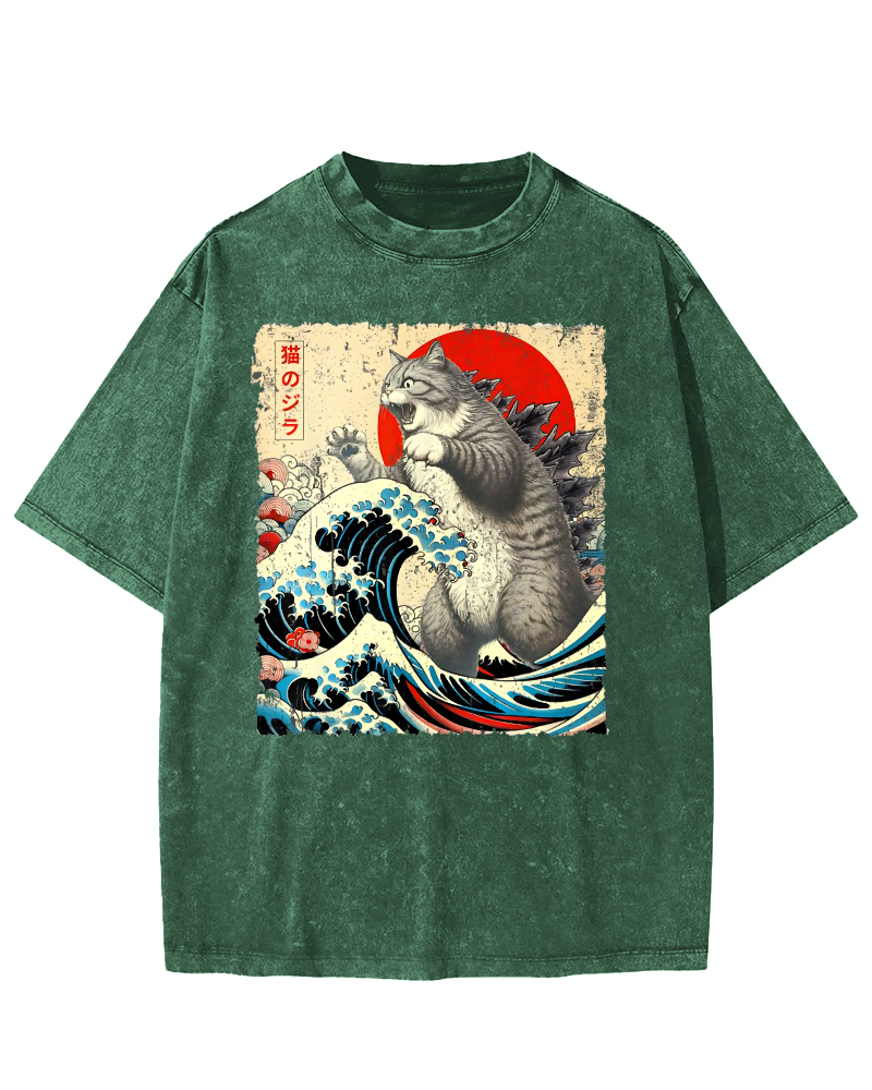 Catzilla Vintage Washed T-shirt