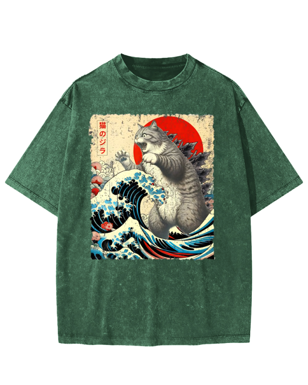 Catzilla Vintage Washed T-shirt