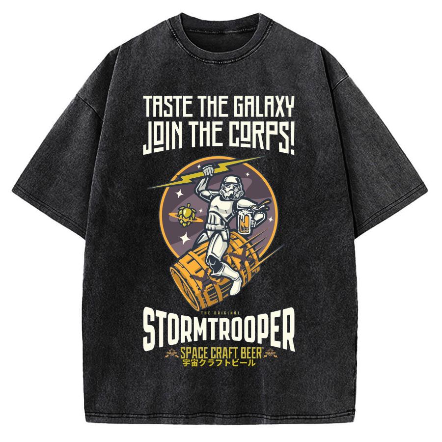 Space Craft Beer REBELLIONS ARE BUILT ON HOPS Vintage Washed T-shirt