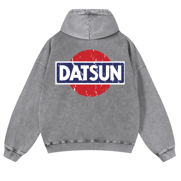 Datsun Vintage Washed Cotton Back Art Hoodie