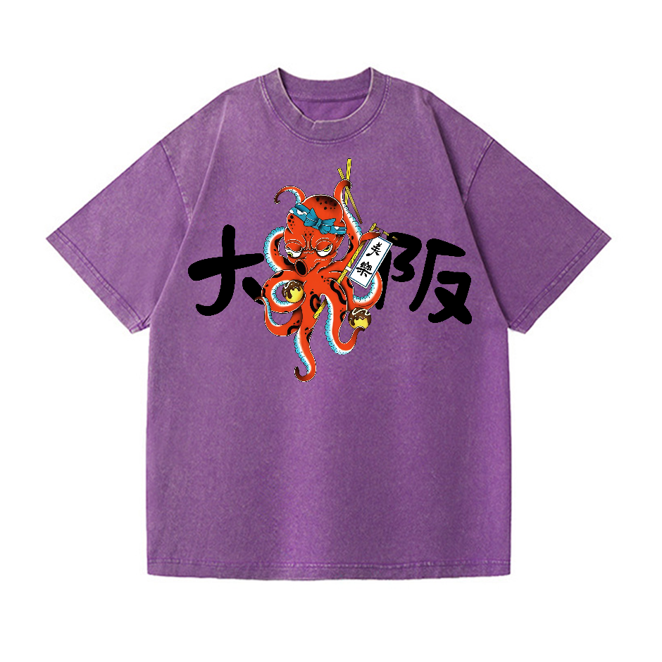 Osaka Takoyaki Vintage Wash Japanese Design T-Shirt