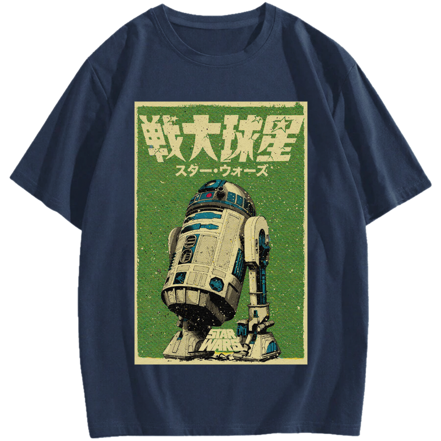 R2D2 Japanese Cotton casual T-shirt