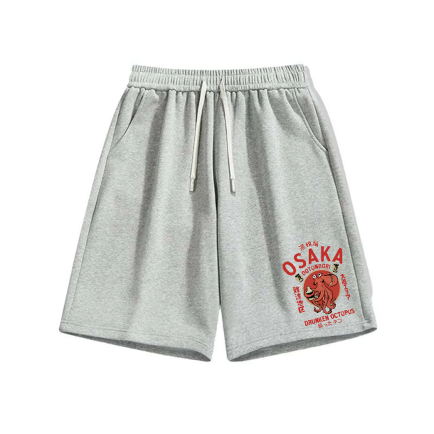 Osaka Octopus Cotton Casual Shorts