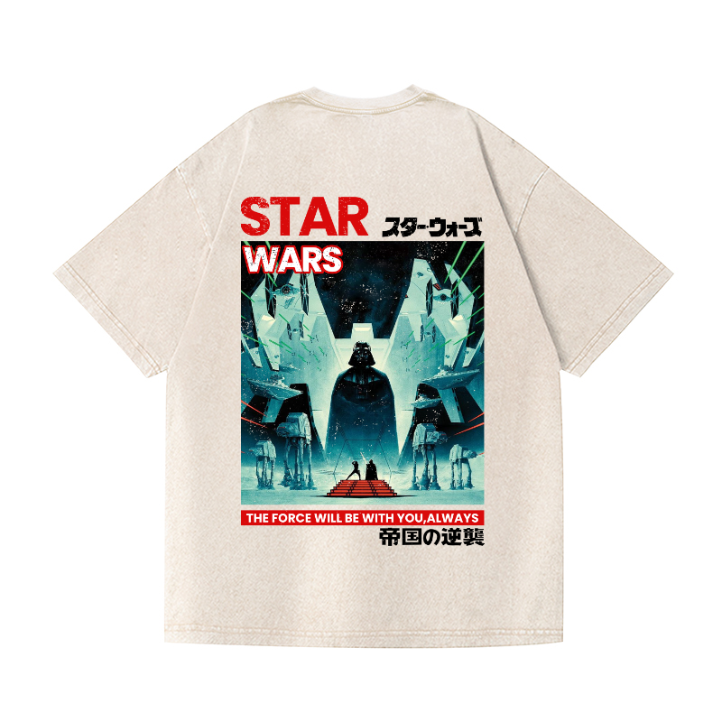 Join The Darkside Vintage Wash Japanese Design Back Art T-Shirt