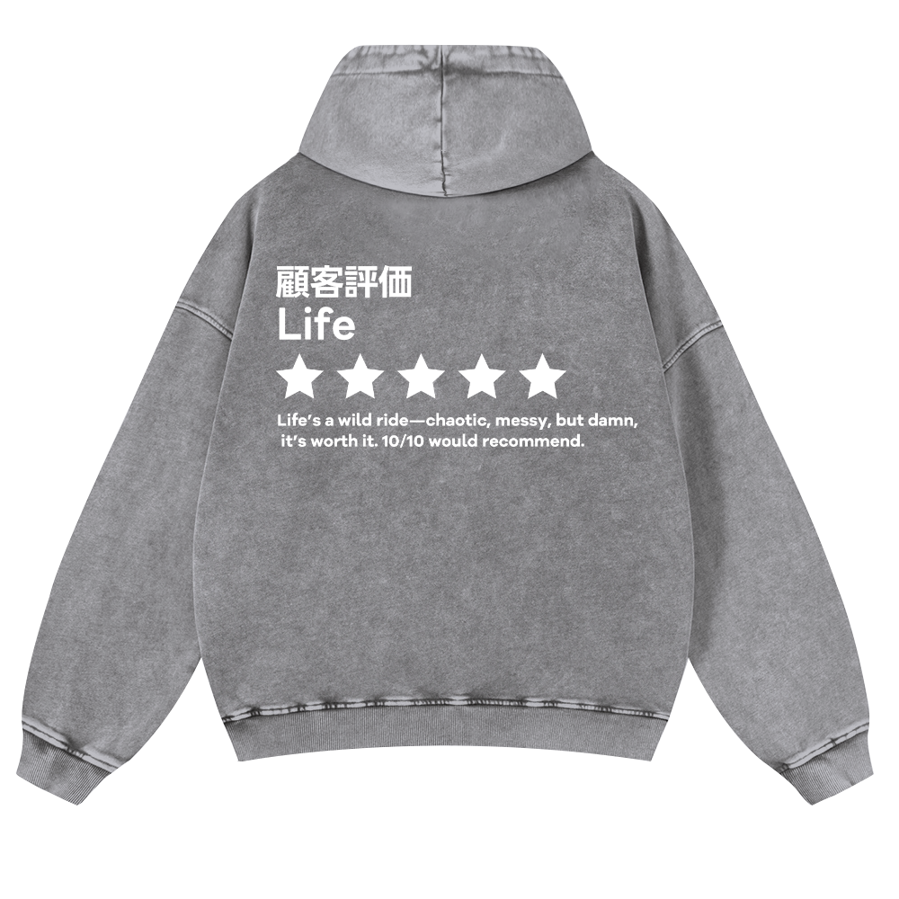 Life Vintage Washed Cotton Back Art Hoodie