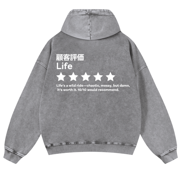 Life Vintage Washed Cotton Back Art Hoodie