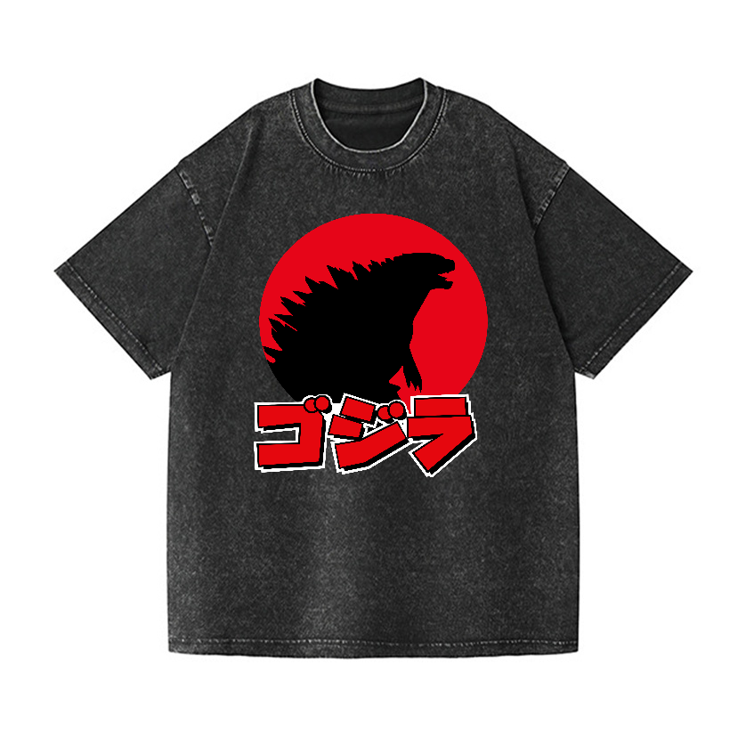 Godzilla Vintage Wash Japanese Design T-Shirt