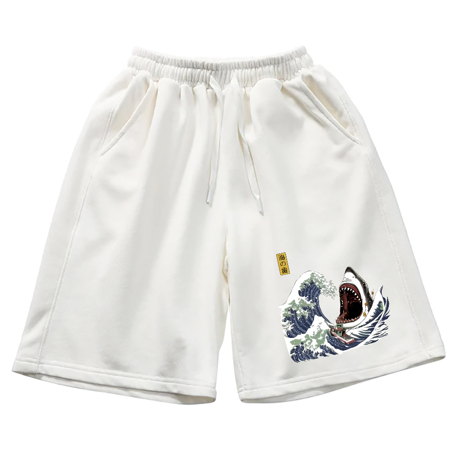Japanese Great White Shark Cotton Casual Shorts