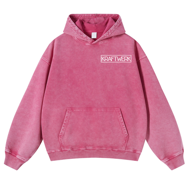 Kraftwerk Band Vintage Washed Cotton Back Art Hoodie