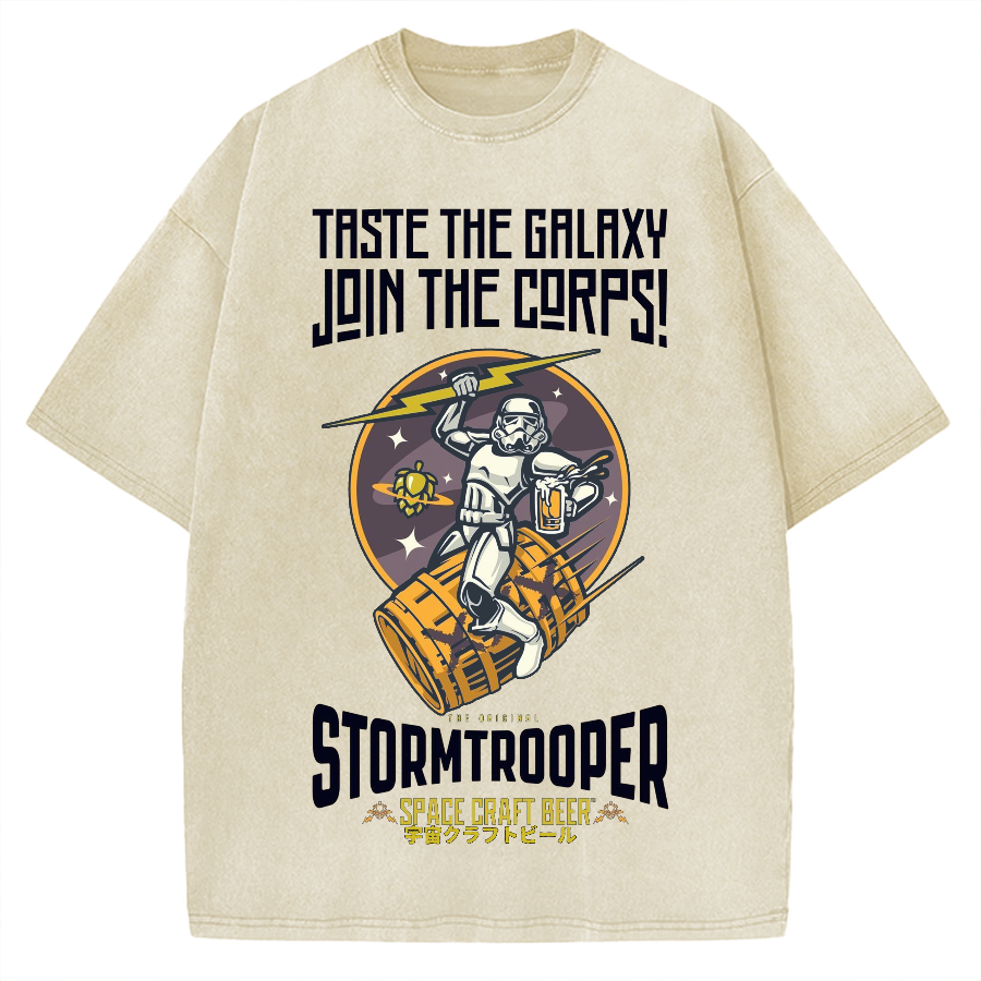 Space Craft Beer REBELLIONS ARE BUILT ON HOPS Vintage Washed T-shirt