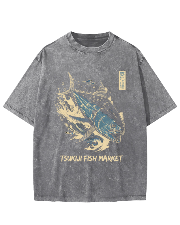 Japan's Tsukiji Market Vintage Washed T-shirt