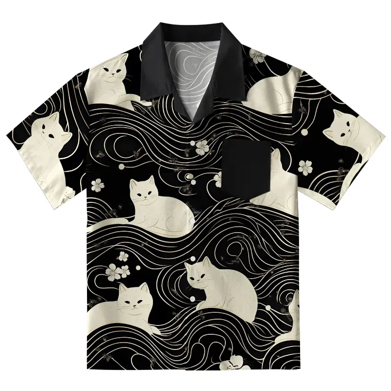Tokyo-Tiger Mysterious Cat Aloha Hawaiian Shirt