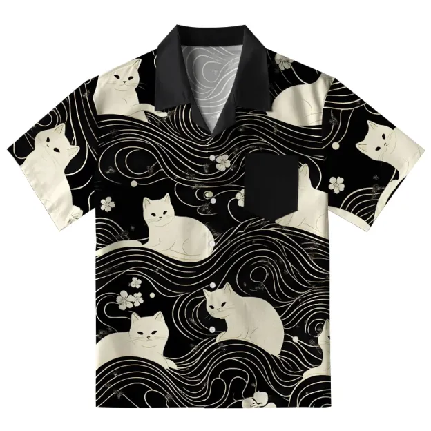  Mysterious Cat Aloha Hawaiian Shirt