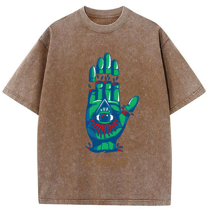 Eyes That See Everything Washed T-Shirt