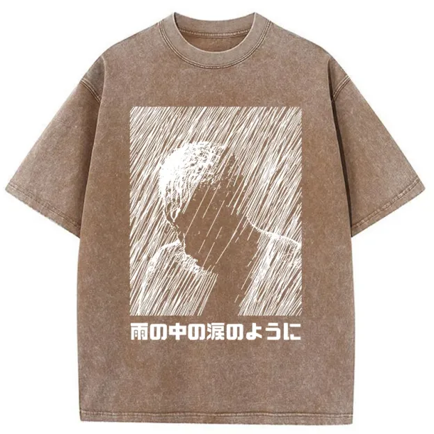 People In The Rain Washed T-Shirt