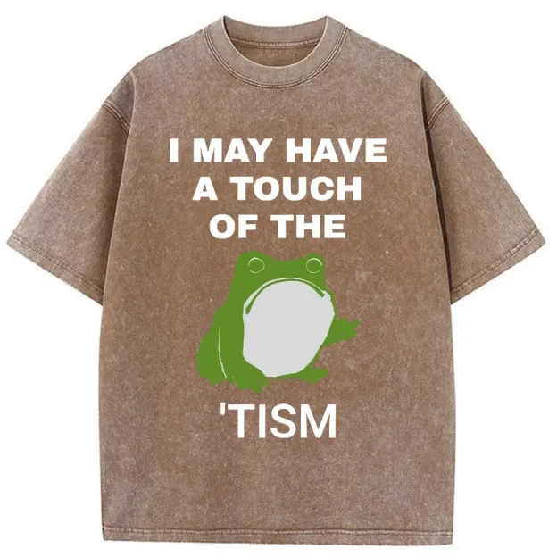 Funny Frog Flipping The Bird Washed T-Shirt