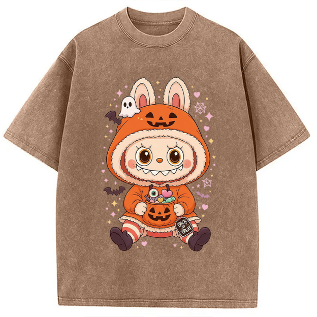 Halloween Labubu Washed T-Shirt
