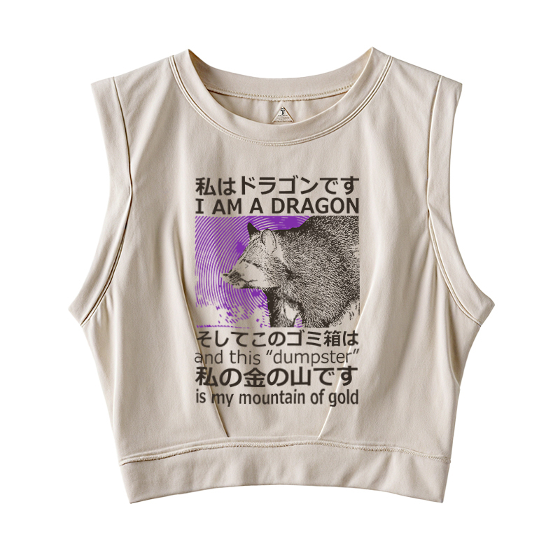 I Am A Dragon Sleeveless Crop Top