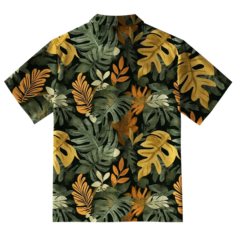 Tropical Leaf Frenzy Button-up Shirt