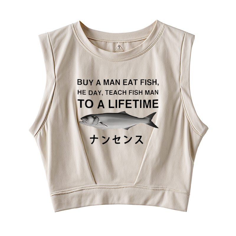  Funny To A Lifetime Sleeveless Crop Top