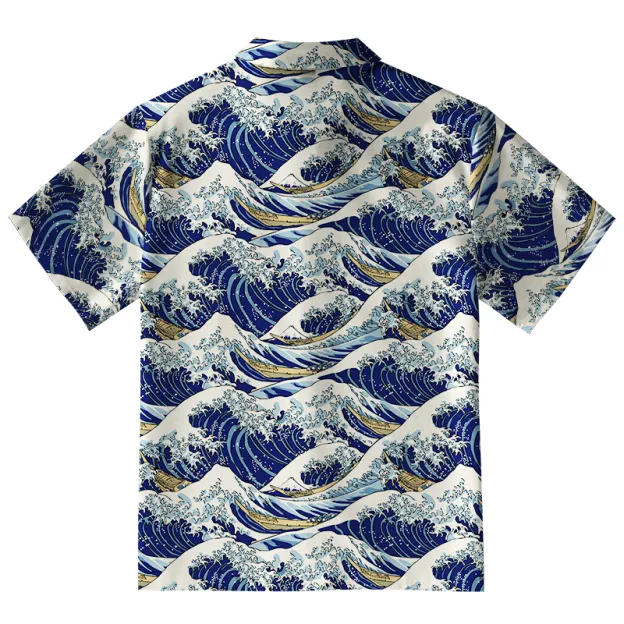  Japanese Great Wave Button-up Shirt