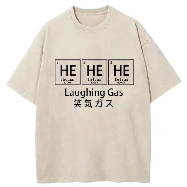  Funny Laughing Gas Washed T-Shirt