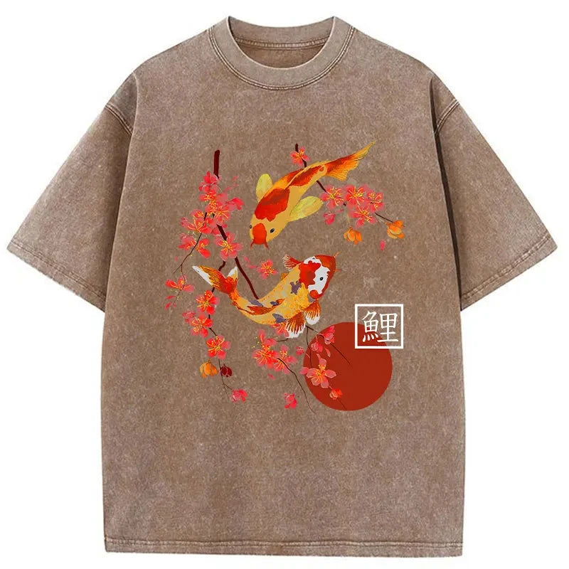 Japanese Koi Washed T-Shirt