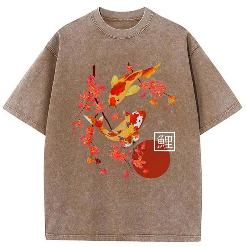 Japanese Koi Washed T-Shirt