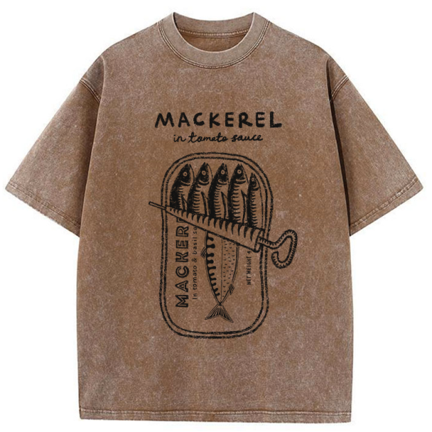 Mackerel In Tomato Sauce Washed T-Shirt