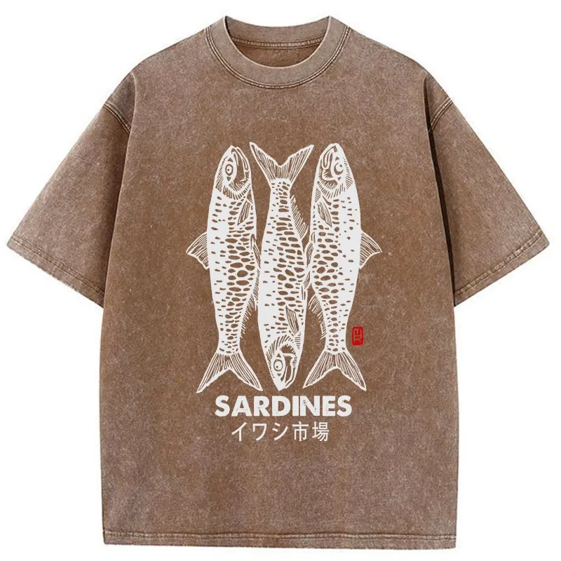 Sardines Market Washed T-Shirt